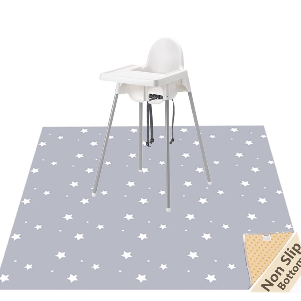 51” extra large Splat Mat for Under High Chair/ Baby Anti-slip Food Splash